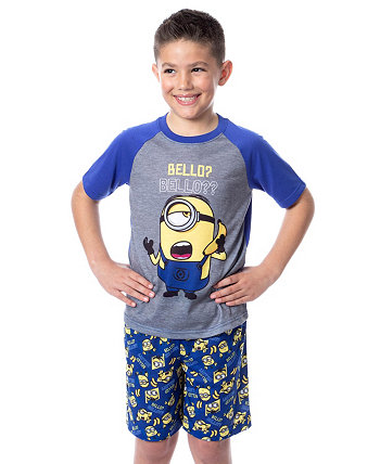 Boys' Minions Bello? Raglan Kids Sleep Pajama Set Despicable Me