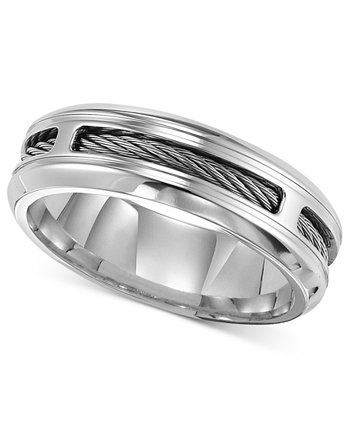 Мужское кольцо из нержавеющей стали, удобное обручальное кольцо с кабелем Triton
