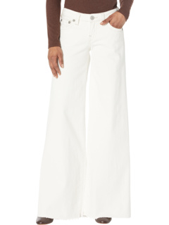 Свободные широкие брюки с высокой посадкой цвета экрю True Religion
