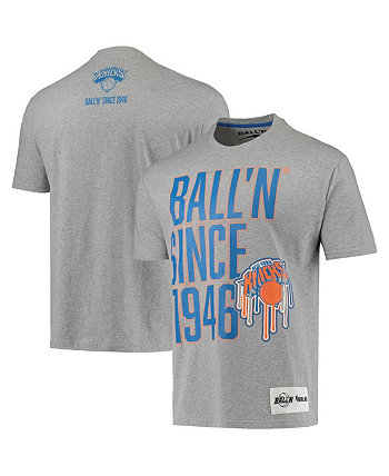 Men's Heather Gray New York Knicks Since 1946 T-shirt BALL'N