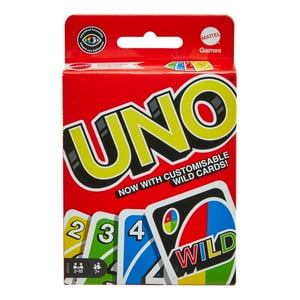 UNO Color & Number Matching Card Game, Customizable Family Fun, 2-10 Players Ages 7+ UNO