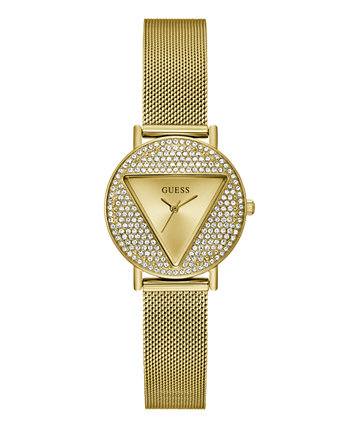 Женские аналоговые золотистые часы с сеткой из нержавеющей стали, 30 мм GUESS
