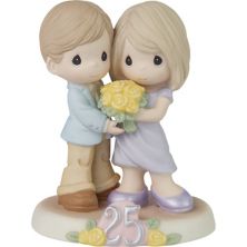 Precious Moments Twenty-Five Happy Years Together Bisque Porcelain Figurine Precious Moments