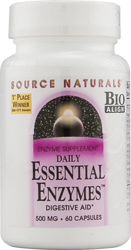 Source Naturals Daily Essential Enzymes™ — 500 мг — 60 капсул Source Naturals