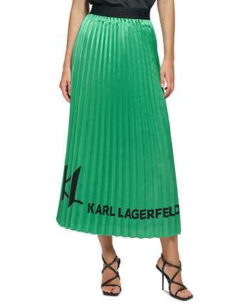 Женская плиссированная юбка с логотипом KL Karl Lagerfeld Paris