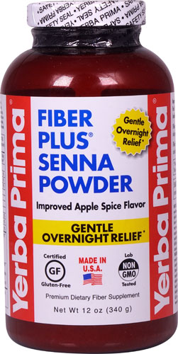 Yerba Prima Fiber Plus® порошок сенны с яблочной приправой -- 12 унций Yerba Prima