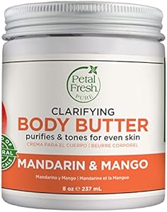 Petal Fresh Pure Smoothing Coconut Body Butter, Organic Argan Oil, Shea Butter, Intense Hydration, For All Skin Types, Natural Ingredients, Vegan and Cruelty Free, 8 oz Petal Fresh