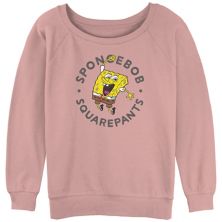 Juniors' SpongeBob SquarePants Excited Bob Slouchy Terry Graphic Pullover Nickelodeon