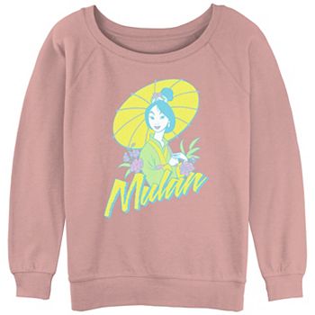 Disney's Mulan Pop Colors Portrait Juniors' Graphic Slouchy Terry Disney