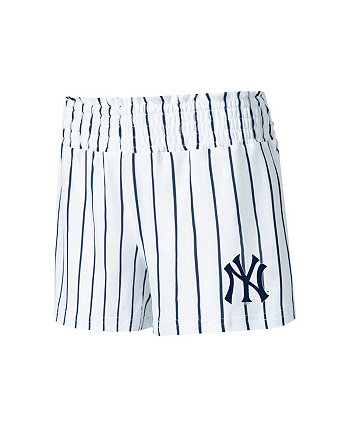 Женские белые шорты для сна New York Yankees Reel в тонкую полоску Concepts Sport