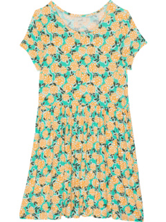 Трикотажное платье с абстрактным цветочным принтом (для малышей/маленьких детей/больших детей) PEEK