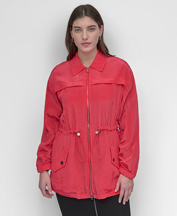 Women's Textured Anarak Drawstring Jacket DKNY