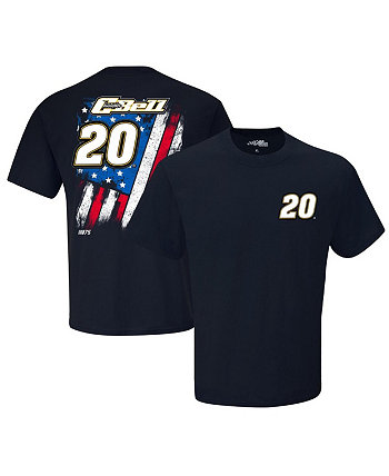 Men's Navy Christopher Bell Exclusive Tonal Flag T-shirt Joe Gibbs Racing Team Collection