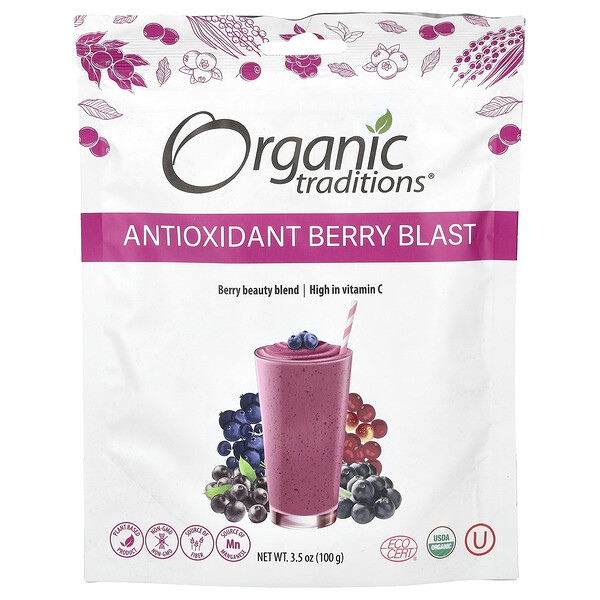 Antioxidant Berry Blast, 3.5 oz (Унции) (100 g) Organic Traditions