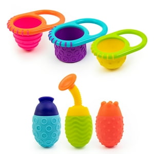 Sassy Flex & Fill 6 Piece Infant Bath Toy Set Sassy