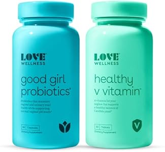 Love Wellness Women's Vaginal Health Supplement, Healthy V Vitamin | Maintains pH Balance, Gut Health & Supports Immunity | Feminine Balance of Candida Yeast with Turmeric & Coconut Oil | 30 Tablets (Таблетки) Love Wellness