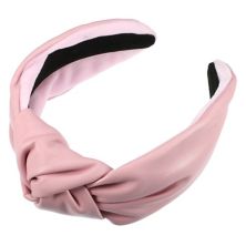 Cross Knotted PU Leather Hairbands Fashion for Women 2.78''x1.73'' Unique Bargains