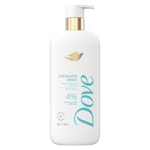 Dove Exfoliate Away Body Wash 4% Refining Serum with AHA All Skin Type, 18.5 oz Dove