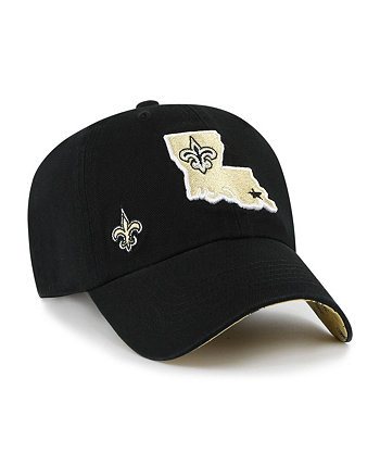 Женская черная регулируемая кепка New Orleans Saints с логотипом, 100% хлопок '47 Brand