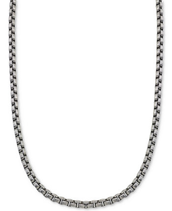 Большая цепь Box-Link из нержавеющей стали, созданная для Macy's Esquire Men's Jewelry
