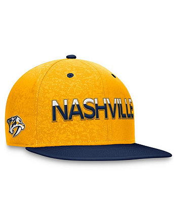 Мужская двухцветная бейсболка Nashville Predators Authentic Pro Rink темно-синего, золотого цвета Fanatics