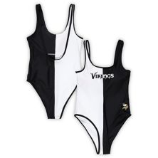 Women's G-III 4Her by Carl Banks Black/White Minnesota Vikings Last Stand One-Piece Swimsuit In The Style