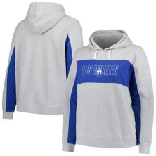 Women's Profile Heather Gray Los Angeles Dodgers Plus Size Pullover Jersey Hoodie Profile
