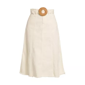 Tinna Tie-Waist A-Line Midi-Skirt Ba&sh