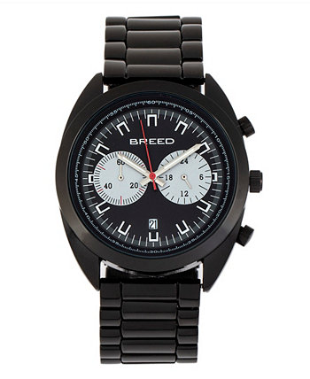 Женские часы Racer Серебристые, черные, синие, зеленые или темно-бордовые часы с ремешком или браслетом из натуральной кожи из сплава, 44 мм Breed