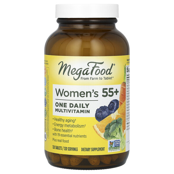 Women's 55+, Мультивитамины один раз в день, 120 таблеток MegaFood