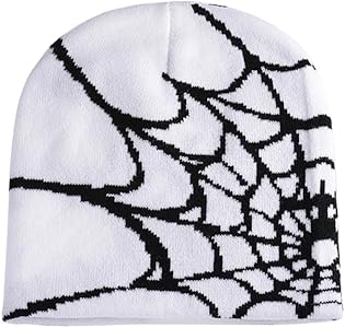 Шапка бини XYIYI Y2K Gothic Spider Pattern XYIYI