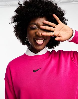Розовые свитшоты оверсайз из флиса Nike Phoenix Fleece Nike