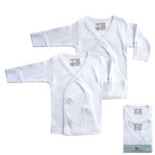Baby Unisex Side Snap Shirts, White Long-Sleeve, Newborn Luvable Friends