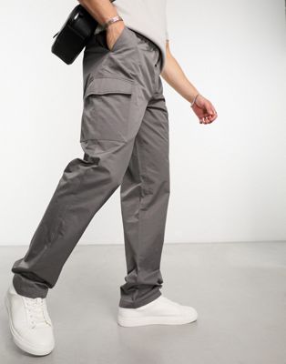 Темно-серые брюки карго прямого кроя Gianni Feraud Gianni Feraud