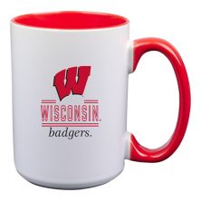 Wisconsin Badgers 15oz. Classic Crew Inner Color Ceramic Mug The Memory Company