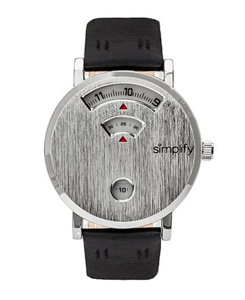 Женские часы The 7000 с черным, красным или коричневым ремешком из натуральной кожи, 40 мм Simplify