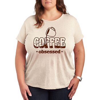 Plus Coffee Obsessed Graphic Tee Licensed Character