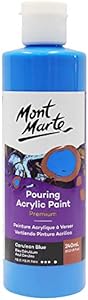 Mont Marte Premium Pouring Acrylic Paint, 240ml (8.11oz), Bright Yellow, Pre-Mixed Acrylic Paint, Suitable for a Variety of Surfaces Including Stretched Canvas, Wood, MDF and Air Drying Clay. Mont Marte