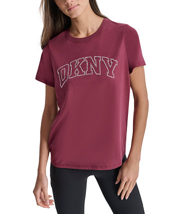 Женская Футболка DKNY Varsity с Ринстоновым Логотипом DKNY