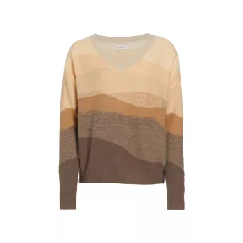 Cashmere Desertscape V-Neck Sweater NAADAM