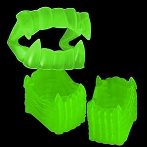 Vampire Teeth Kids Size, Assorted Colors Fake Vampire Teeth for Kids, Vampire Fangs for Kids Costume, Dress-Up, Pretend Play, 12 Pack Halloween Teeth for Halloween Party Favors Srenta