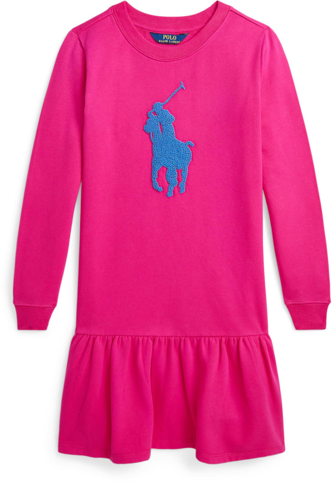 Флисовое платье с французским узлом Big Pony (для больших детей) Polo Ralph Lauren