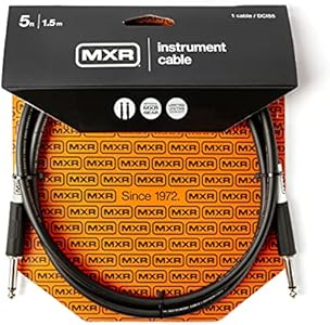 Инструментальный кабель MXR Standard 5 футов (1,5 м) с защитой от помех и гибким внешним покрытием MXR