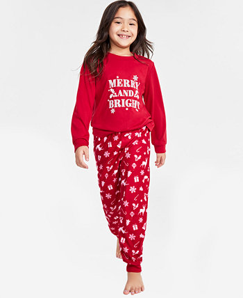 Toddler, Little & Big Kids Mix It Merry & Bright Pajamas Set, Created for Macy's Family Pajamas