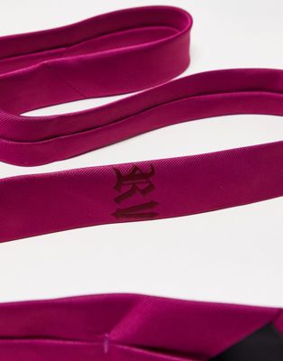 Reclaimed Vintage unisex embroidered tie in pink Reclaimed Vintage