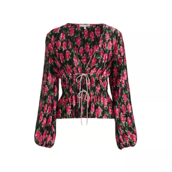 Плиссированная блузка Payton с цветочным принтом WAYF
