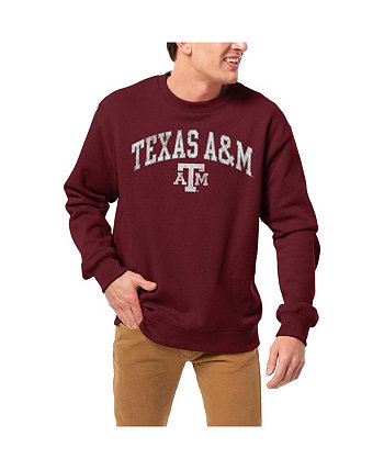 Мужской темно-бордовый флисовый пуловер Texas A&M Aggies 1965 Arch Essential толстовка League Collegiate Wear