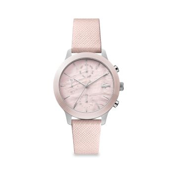Часы с хронографом и кожаным ремешком 12.12 с покрытием из розового золота Lacoste