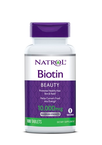 Biotin - 10000 мкг - 100 таблеток - Natrol Natrol
