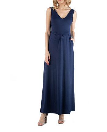 Макси-платье для беременных без рукавов с карманами 24seven Comfort Apparel